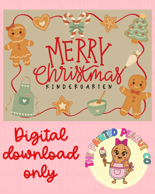 Gingerbread Christmas Digital Banner Mockup Template