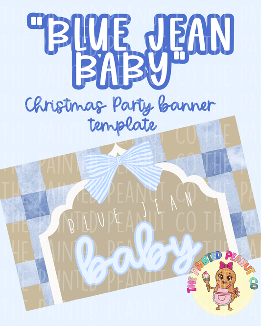 "blue jean baby" digital banner mockup template