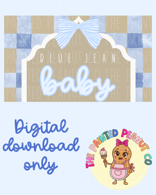 "blue jean baby" digital banner mockup template